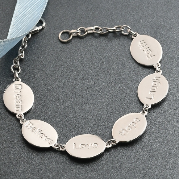 INSPIRATIONAL STERLING BRACELET - Picture 1 of 6
